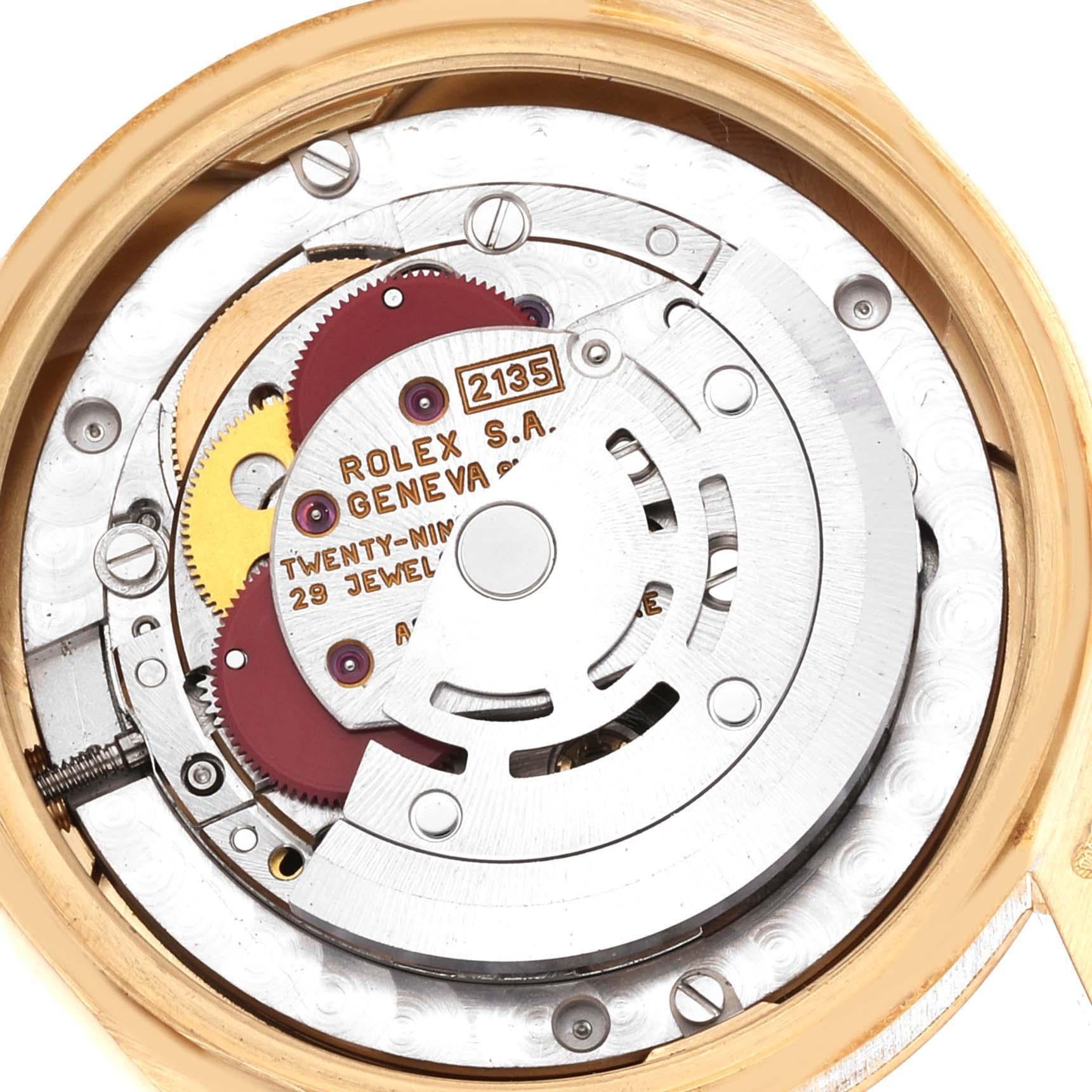 Rolex President Midsize Yellow Gold Myriad Diamond Dial Ladies Watch 68278 2
