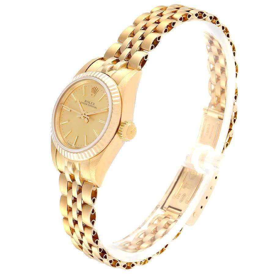 Women's Rolex President No-Date 14 Karat Yellow Gold Ladies Watch 67198