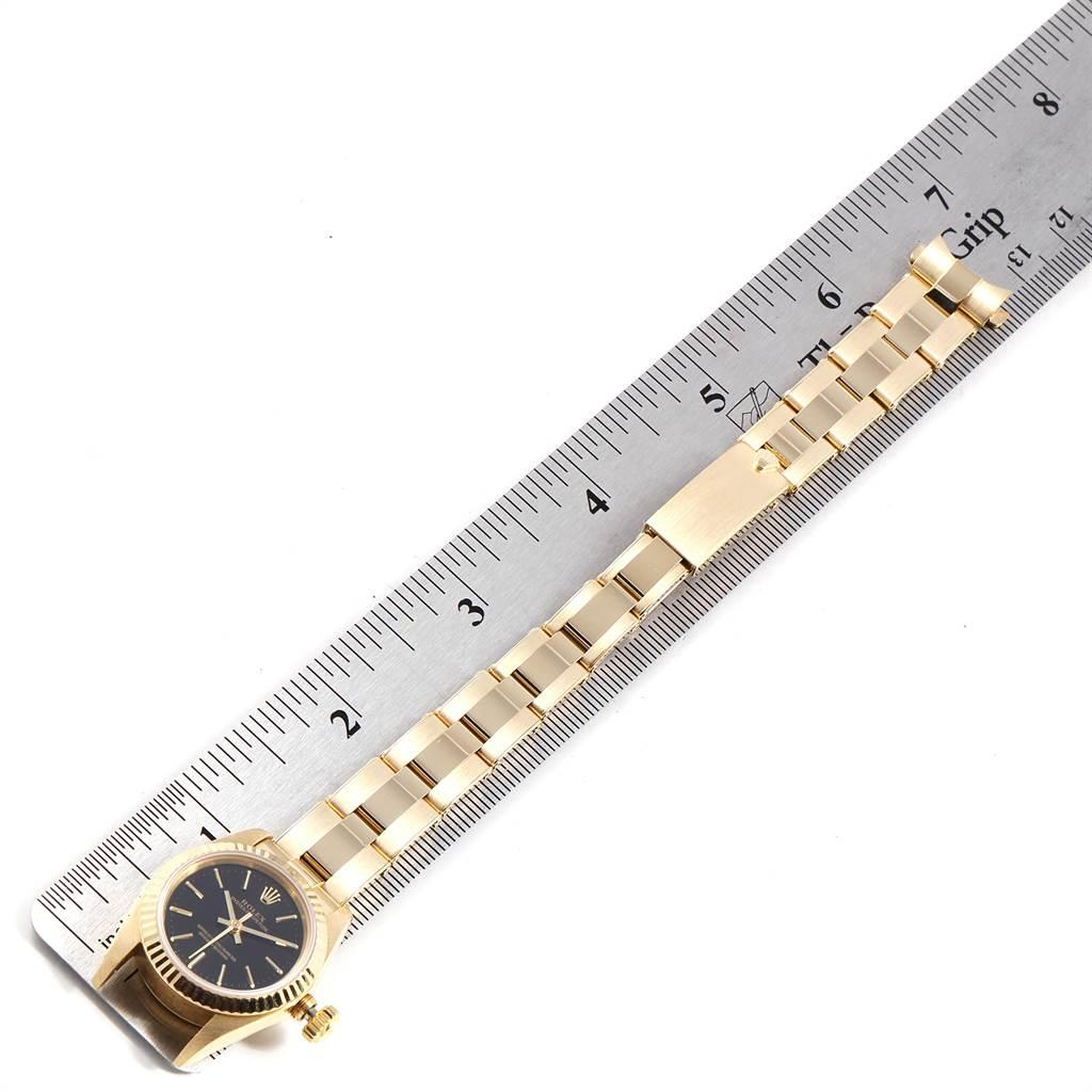 Rolex President No-Date Yellow Gold Black Dial Ladies Watch 67198 For Sale 5