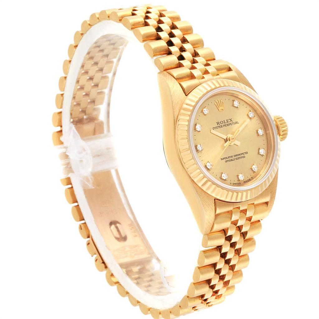 Rolex President No-Date Yellow Gold Diamond Ladies Watch 67198 1