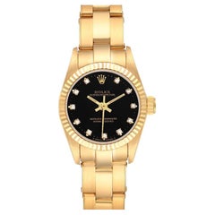 Rolex President No-Date Yellow Gold Diamond Ladies Watch 67198