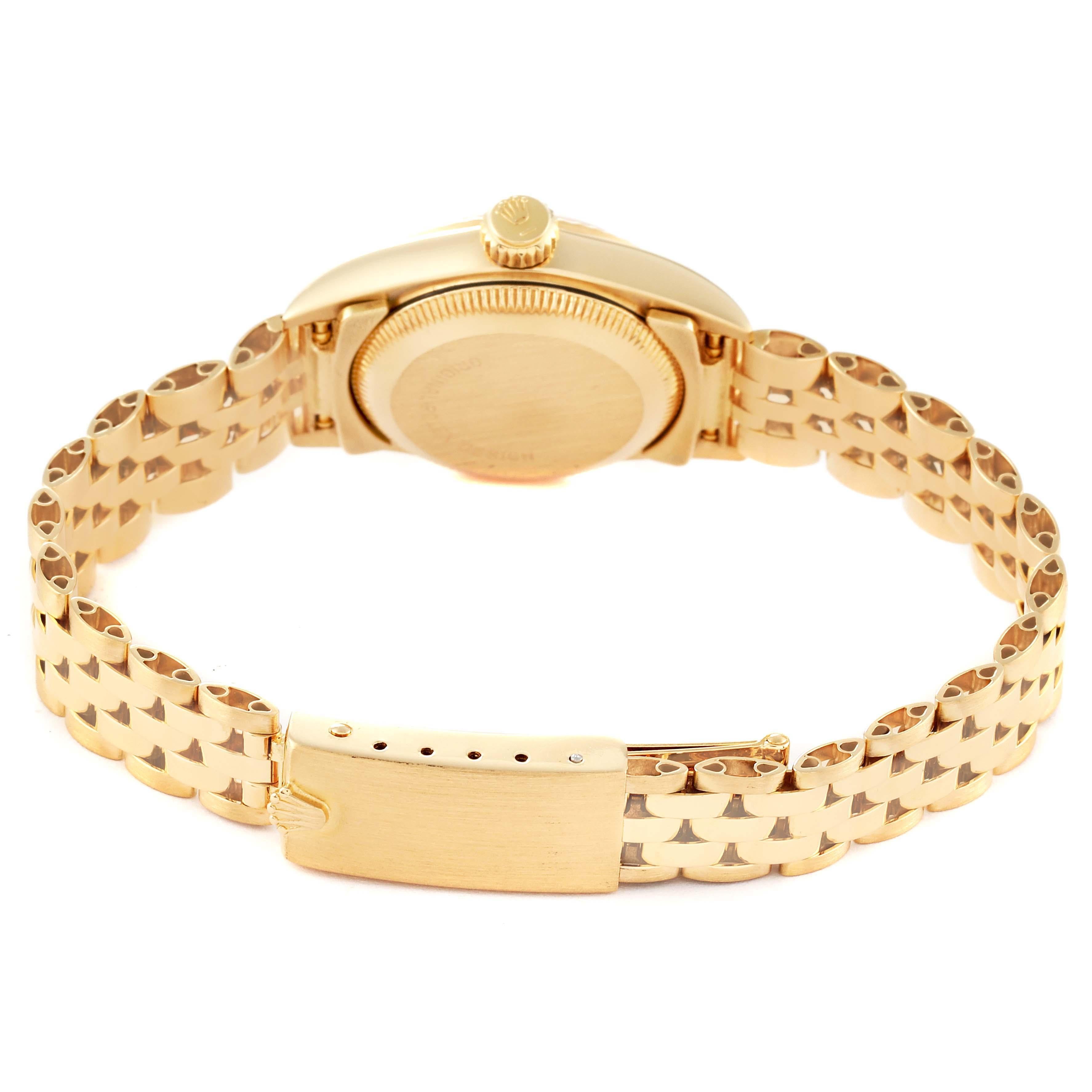 Rolex President No-Date Yellow Gold Jubilee Bracelet Ladies Watch 67198 2