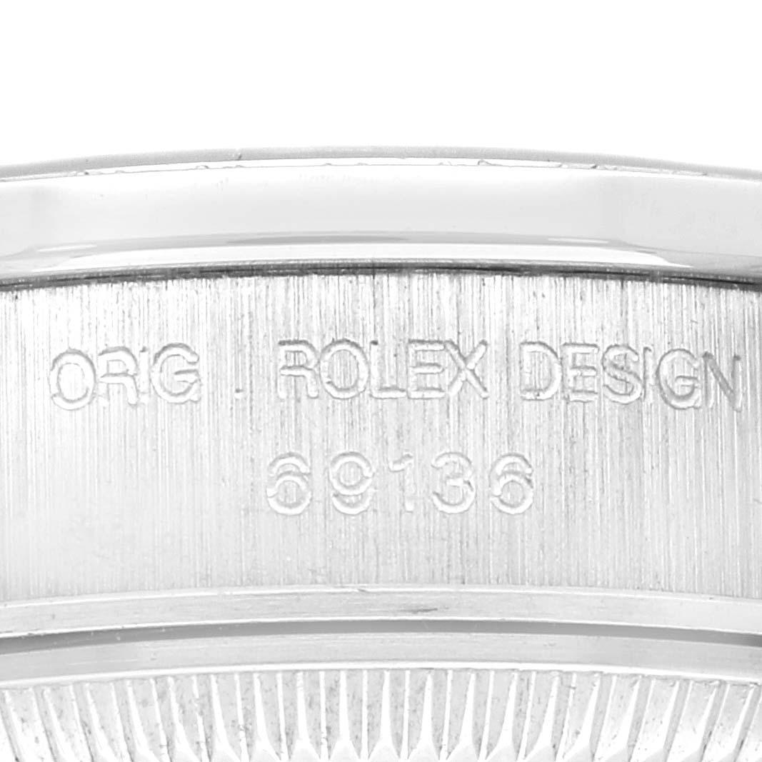 Rolex President Platinum Silver Dial Diamond Ladies Watch 69136 For Sale 1