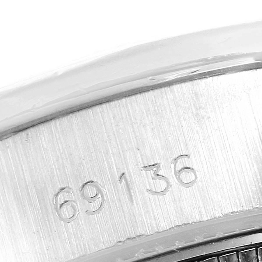 Rolex President Platinum Silver Diamond Dial Ladies Watch 69136 1