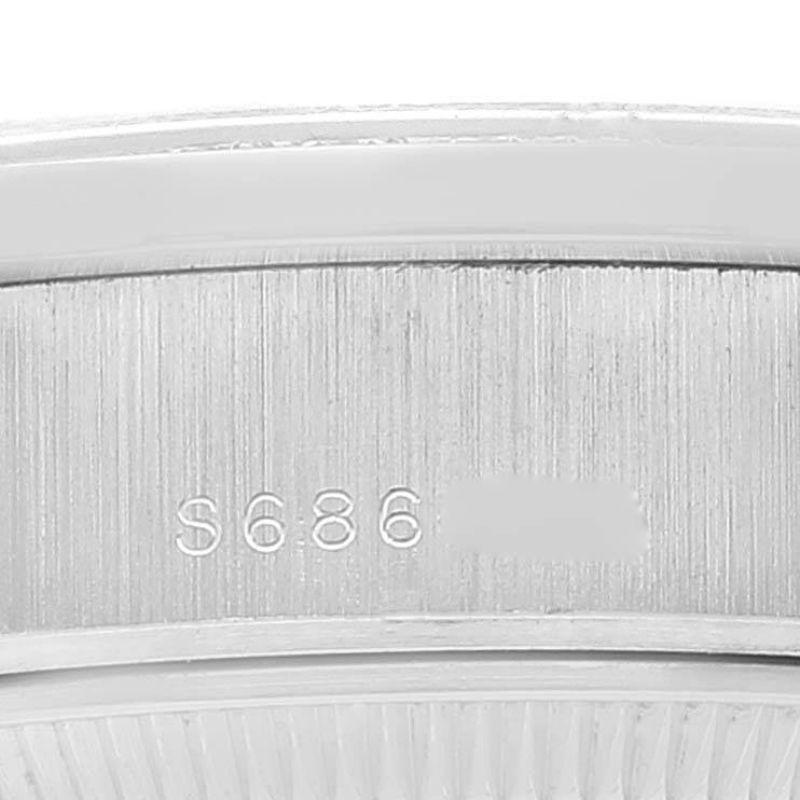 Rolex President Platinum Silver Diamond Dial Ladies Watch 69136 For Sale 3
