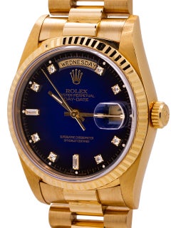 Rolex President ref 18238 18K Dégradé Diamond Dial c. 1997 Mint Box & Papers