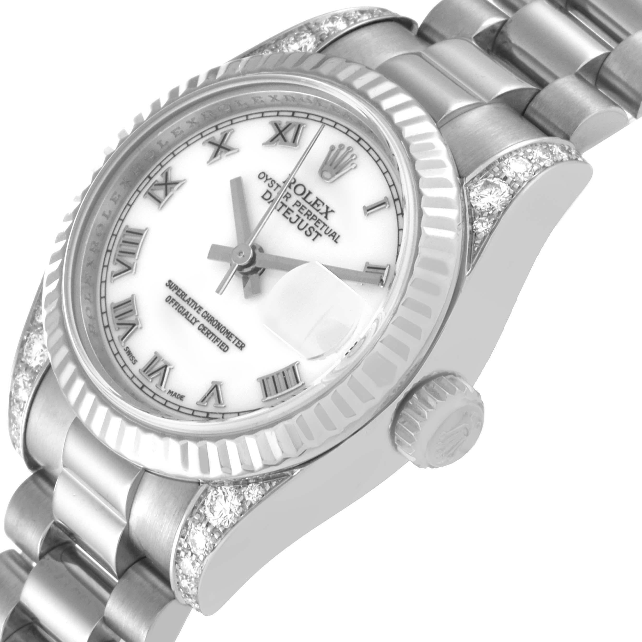Rolex President Roman Dial White Gold Diamond Ladies Watch 179239 For Sale 1