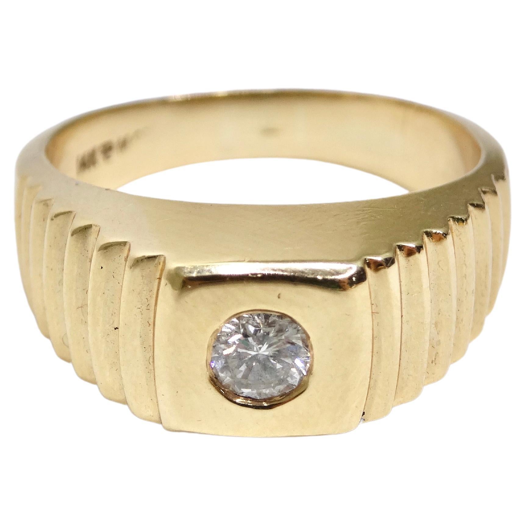 Rolex President Style Diamond Men's Ring