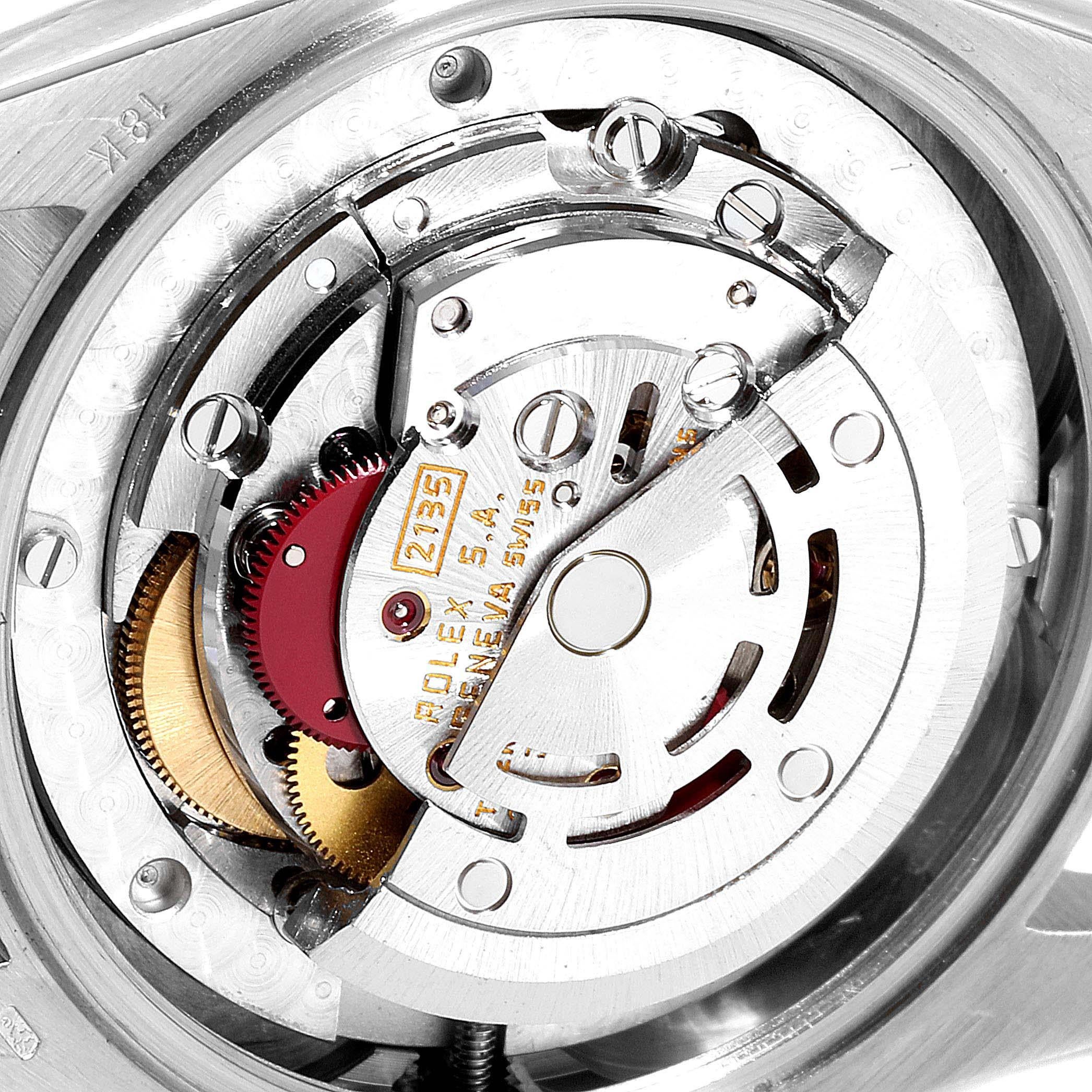 Rolex President Tridor Midsize White Yellow Rose Diamond Watch 68149 1
