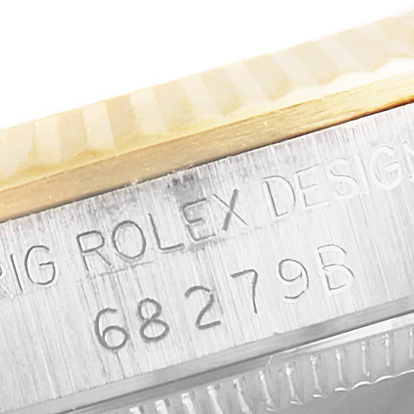 Rolex President Tridor Midsize White Yellow Rose Gold Diamond Ladies Watch 68279 For Sale 3