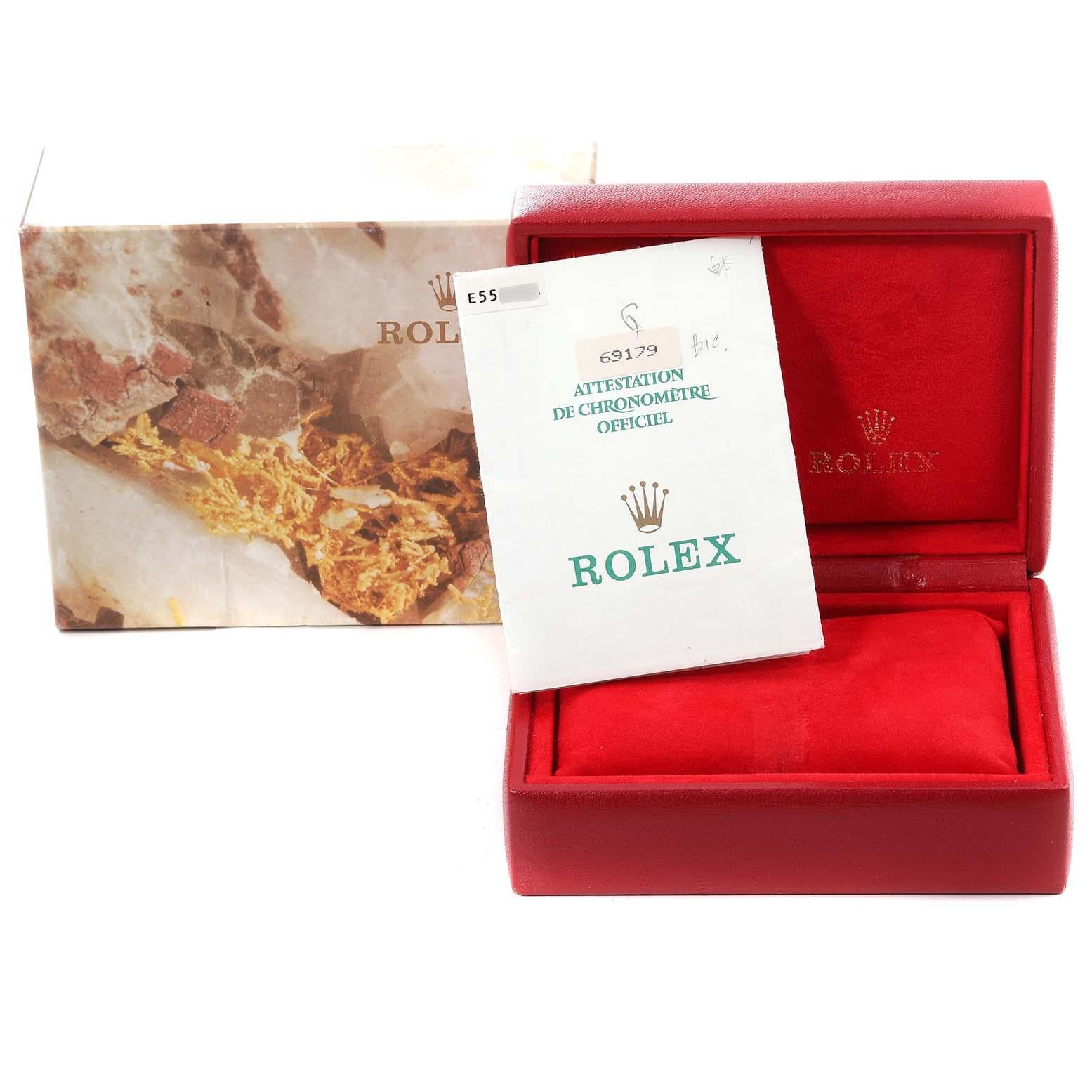 Rolex President Tridor White Yellow Rose Gold Diamond Watch 69179 Box Papers 7