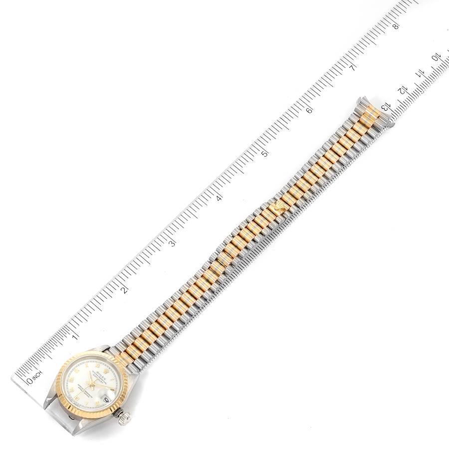 Rolex President Tridor White Yellow Rose Gold Ladies Watch 69179 For Sale 3