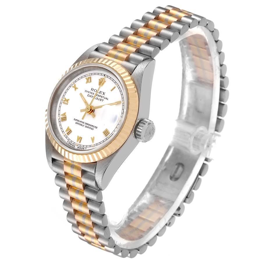 Rolex President Tridor Montre pour femme 69179 en or blanc, jaune et rose Pour femmes en vente