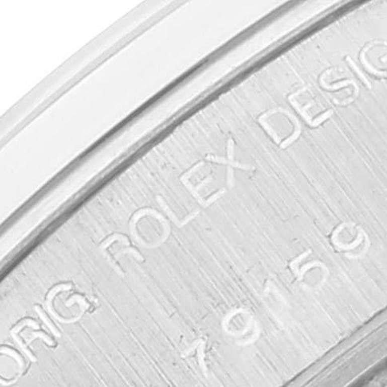 Women's Rolex President White Gold Silver Diamond Dial Ladies Watch 79159 For Sale
