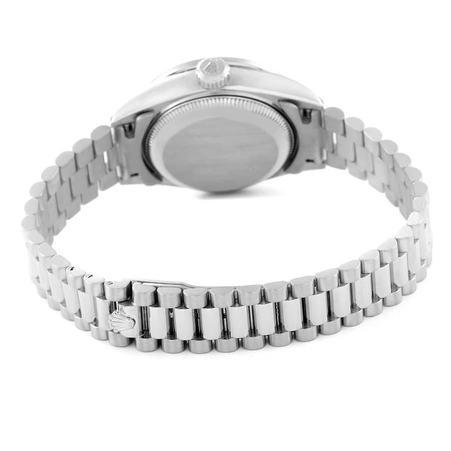 Rolex President White Gold Silver Diamond Dial Ladies Watch 79159 For Sale 3