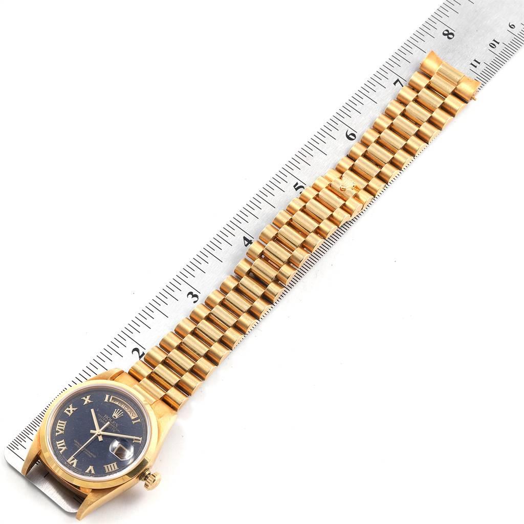 Rolex President Yellow Gold Blue Aventurine Men’s Watch 18208 Box Papers For Sale 3
