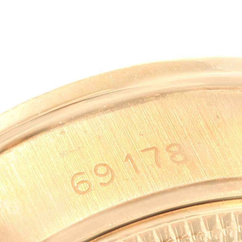 Rolex President Yellow Gold Blue Jadeite Diamond Ladies Watch 69178 1
