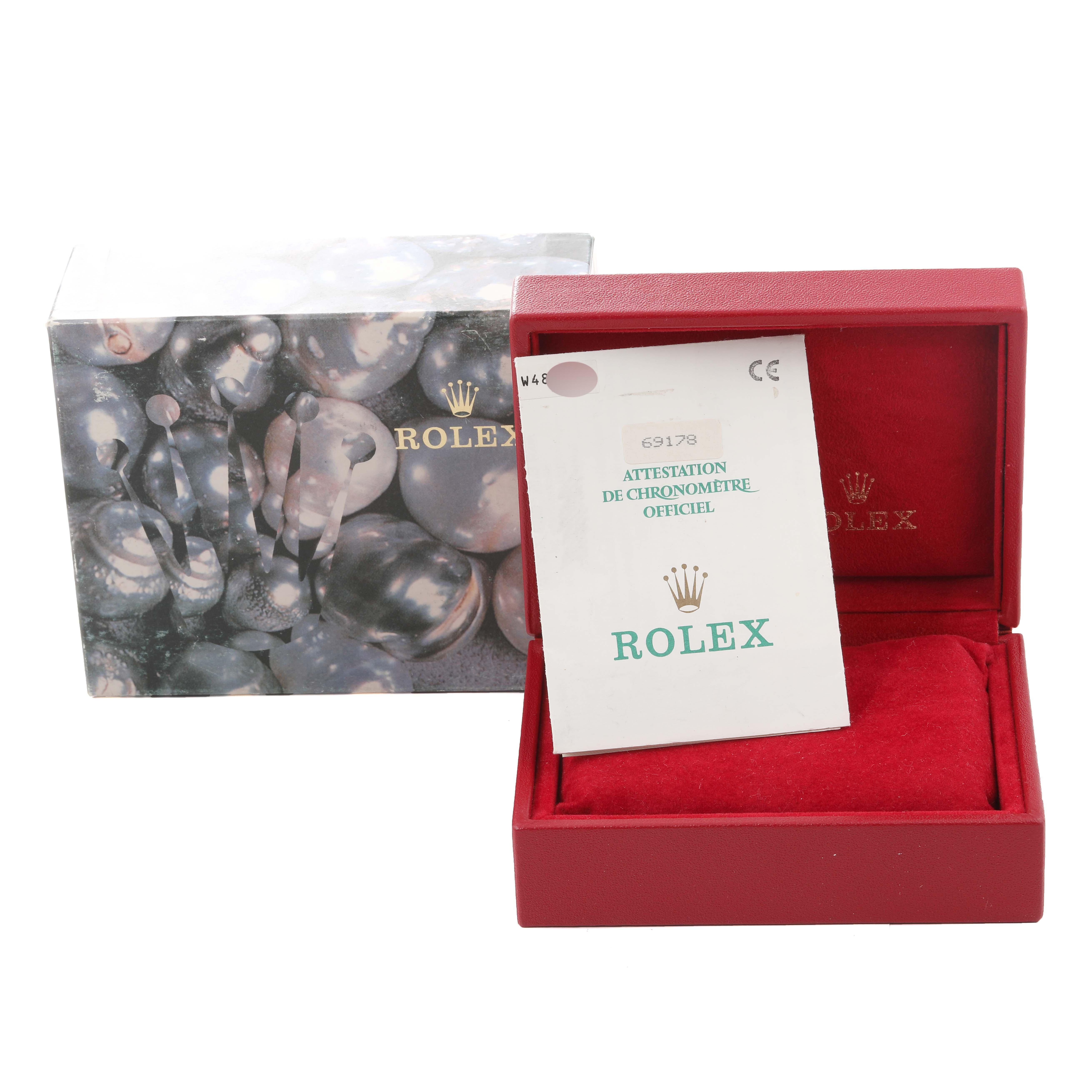 Rolex President Oro Amarillo Esfera Champán Reloj Señora 69178 Caja Papeles 5