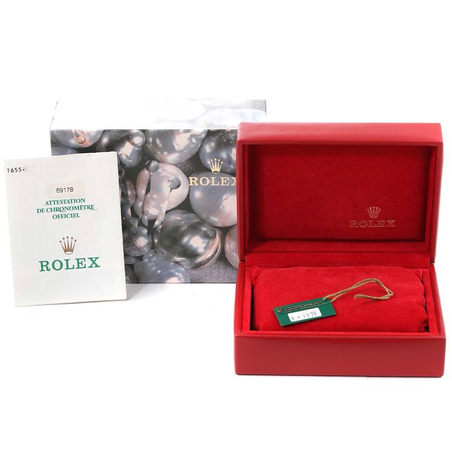 Rolex President Yellow Gold Diamond Dial Ladies Watch 69178 Box Papers 5