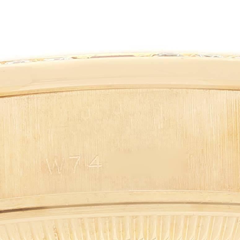 Rolex President Gelbgold MOP Zifferblatt Diamant-Rubin-Damenuhr 69068 im Angebot 4