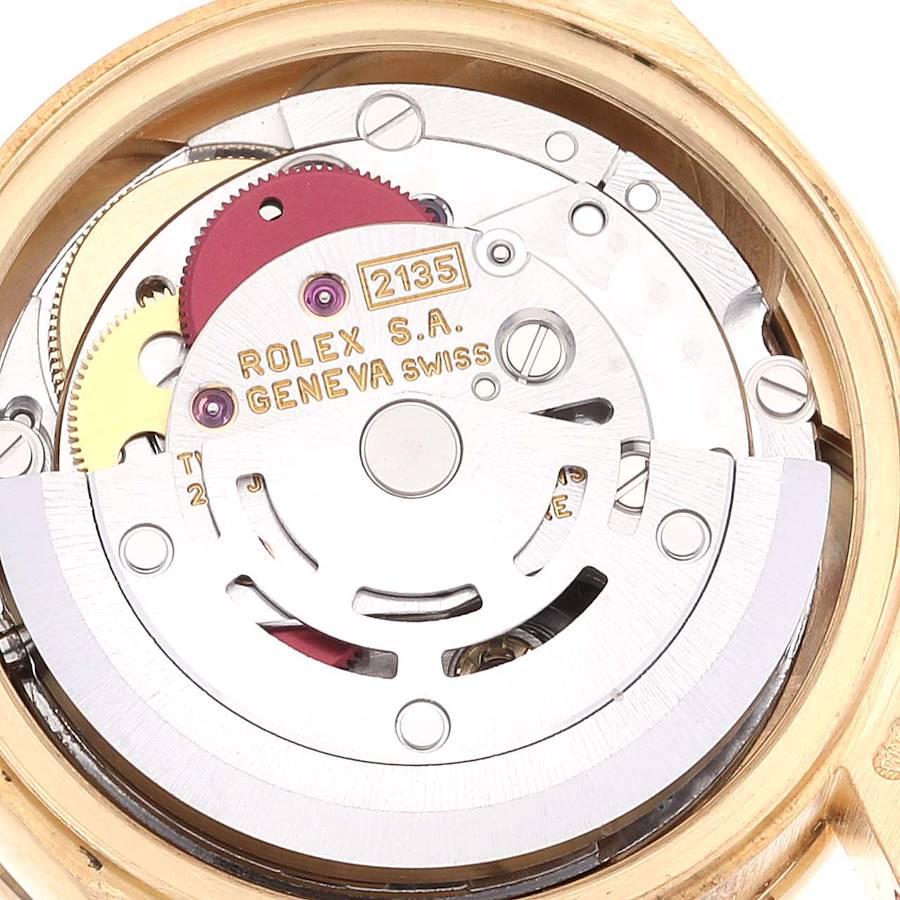 Rolex President Gelbgold MOP Zifferblatt Diamant-Rubin-Damenuhr 69068 im Angebot 5