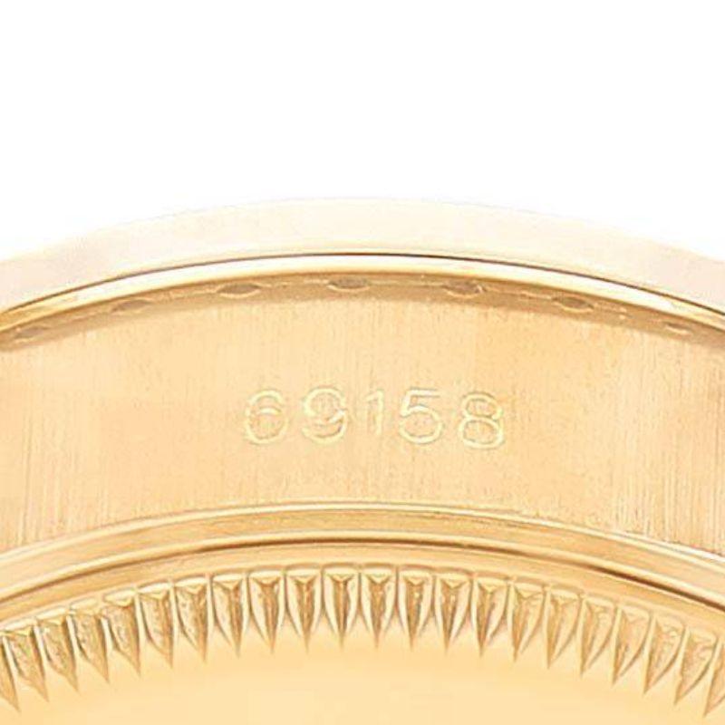Rolex President Gelbgold Myriad Diamond Damenuhr 69158 im Angebot 3