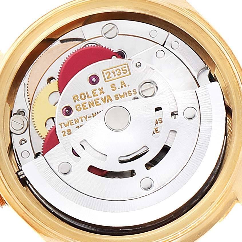 Rolex President Gelbgold Myriad Diamond Damenuhr 69158 im Angebot 5