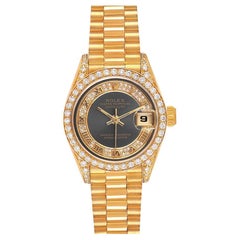 Rolex President Gelbgold Myriad Diamond Damenuhr 69158