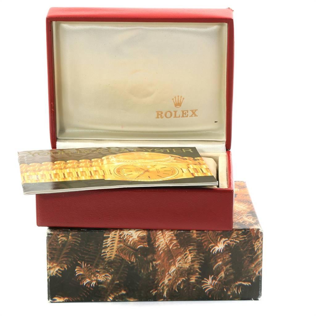 Rolex President Yellow Gold Red Vignette Diamond Ladies Watch 69138 4