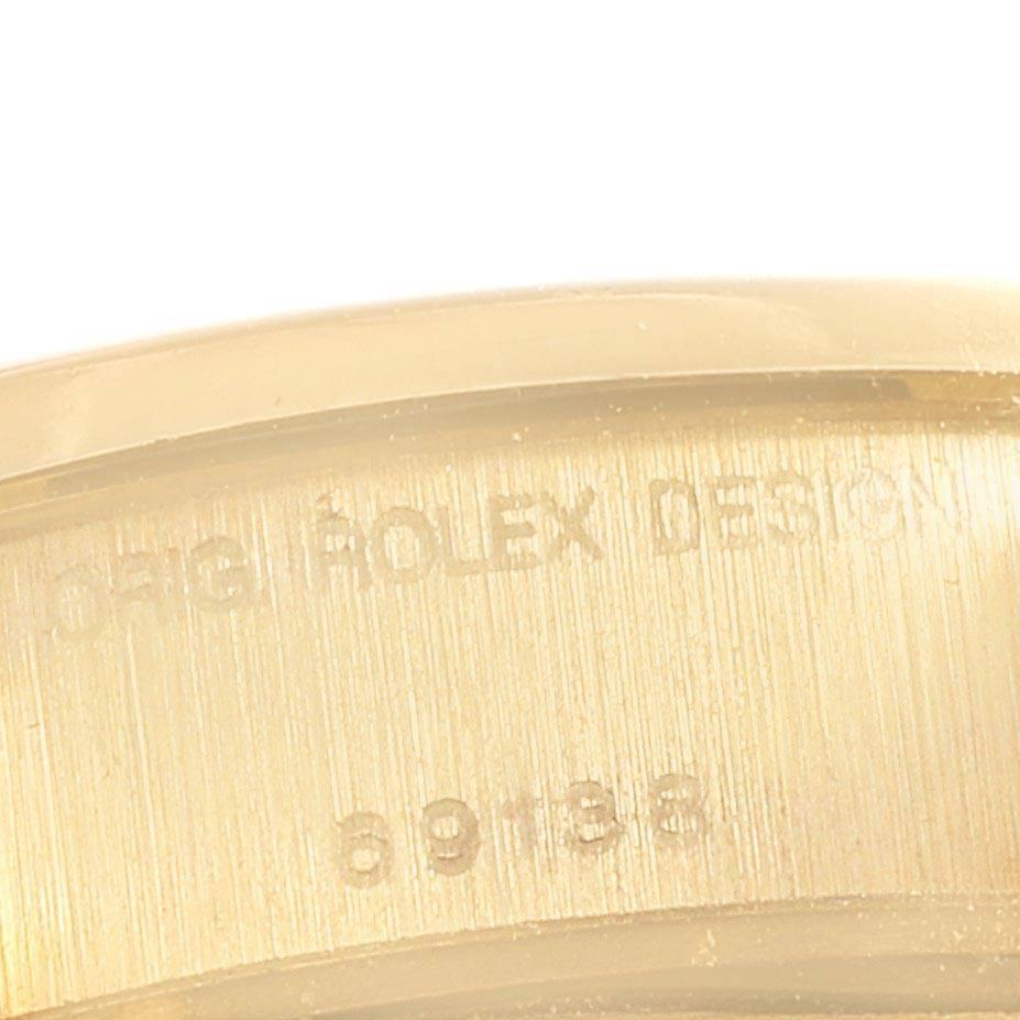 Rolex President Yellow Gold Red Vignette Diamond Ladies Watch 69138 2