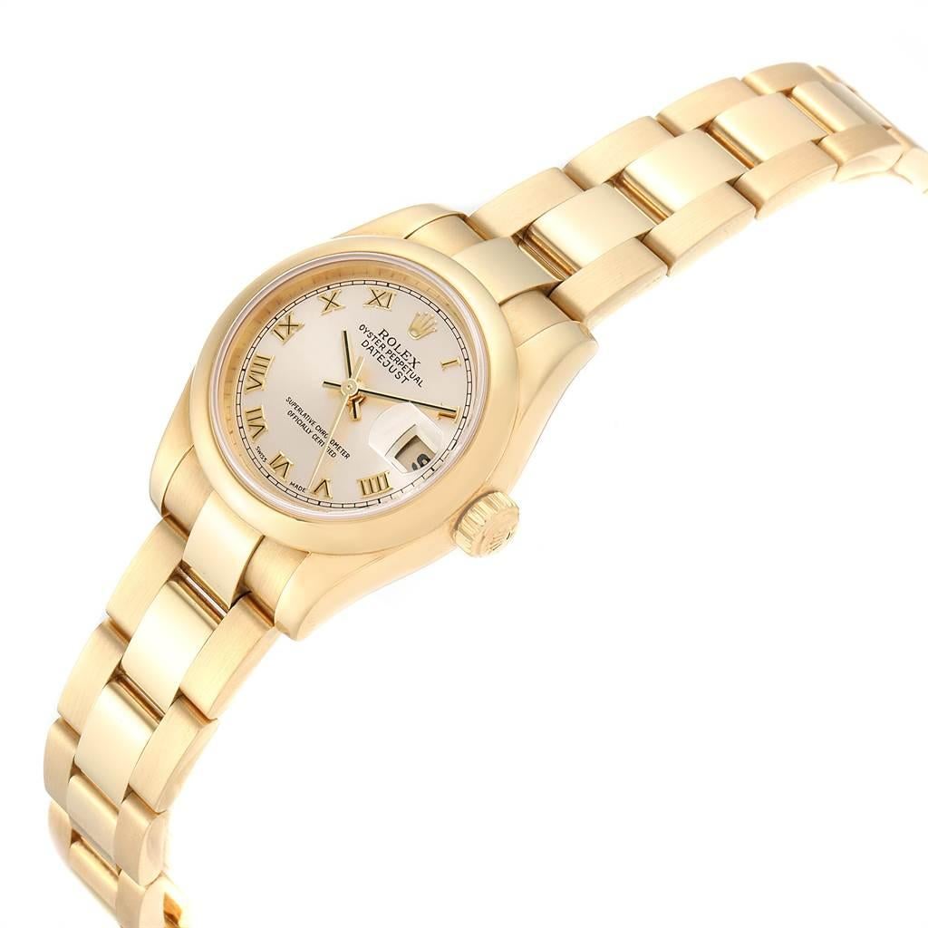 Women's Rolex President Yellow Gold Roman Dial Ladies Watch 179168 Box Papers For Sale