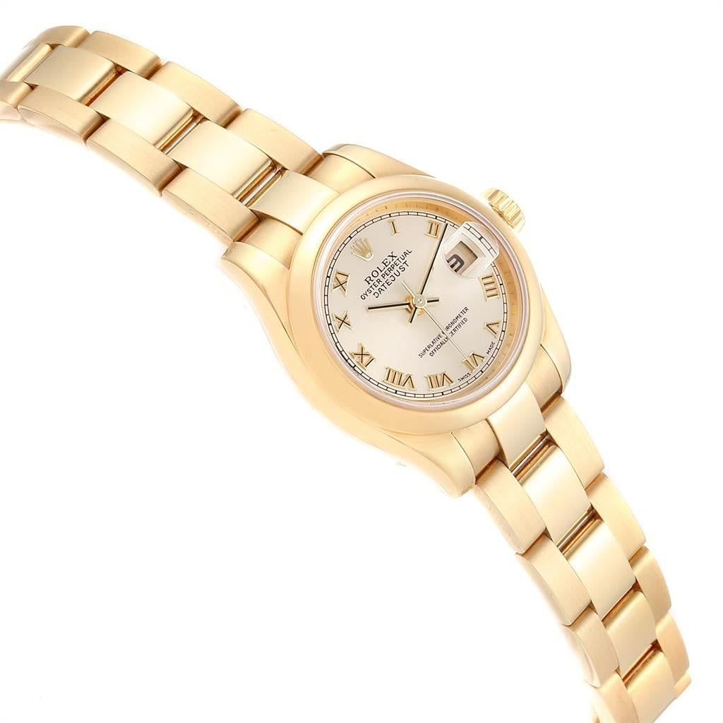 Rolex President Yellow Gold Roman Dial Ladies Watch 179168 Box Papers For Sale 2