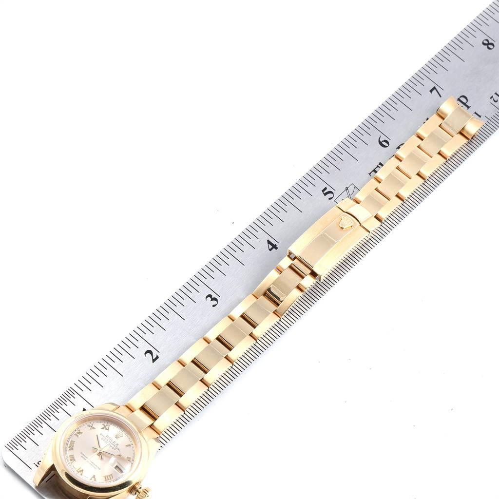Rolex President Yellow Gold Roman Dial Ladies Watch 179168 Box Papers For Sale 4
