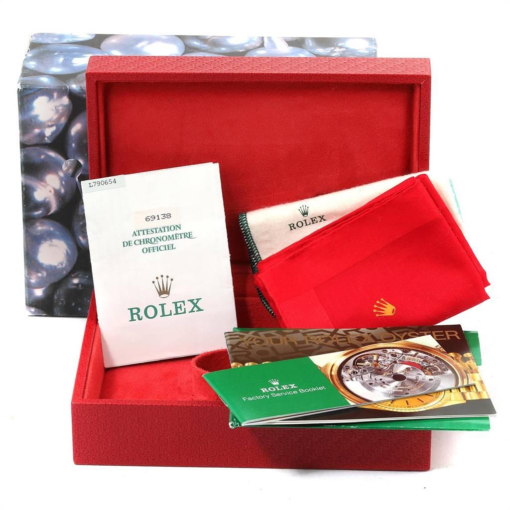 Rolex President Yellow Gold Vignette Diamond Ladies Watch 69138 Box Papers 8