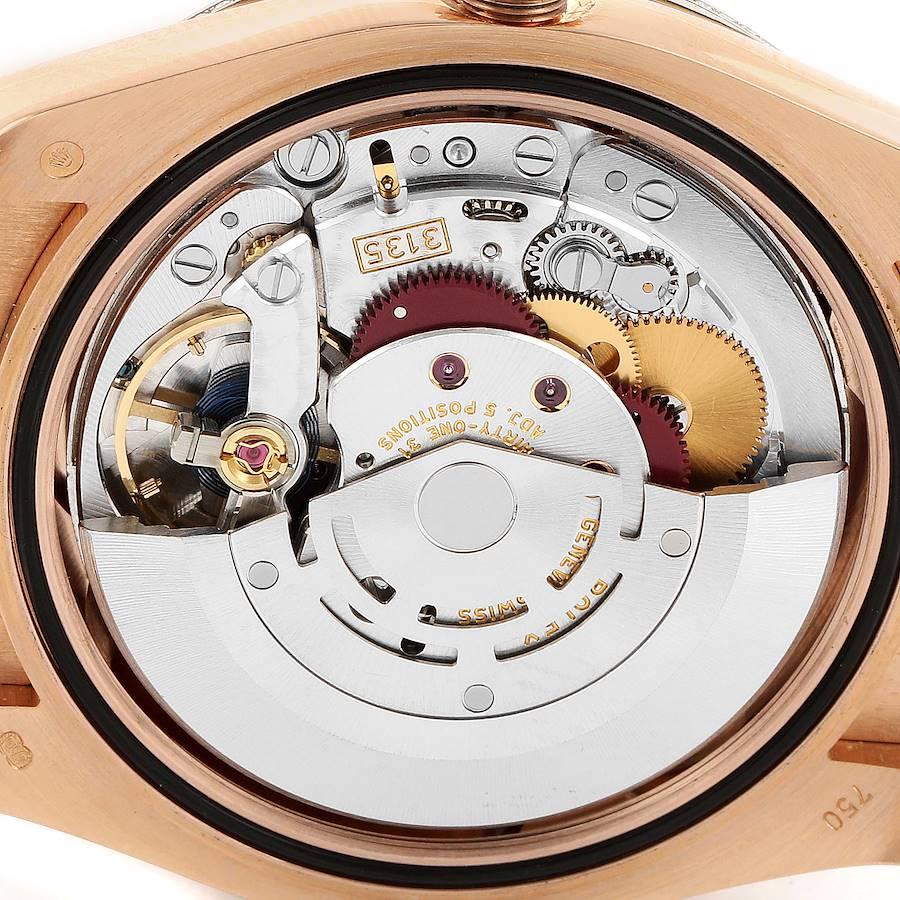 Rolex President Zebra Pave Diamond Dial Rose Gold Unisex Watch 116185 For Sale 1