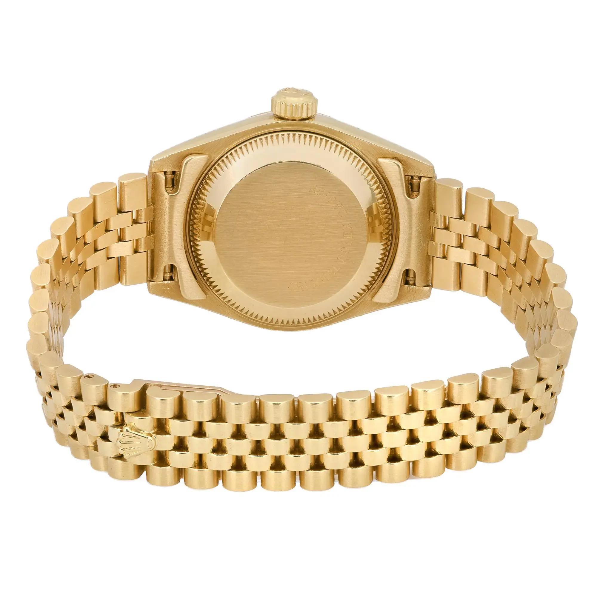 Rolex Datejust Presidenziale 26mm Oro Giallo 18K Quadrante Champagne Orologio 69178 in vendita 1