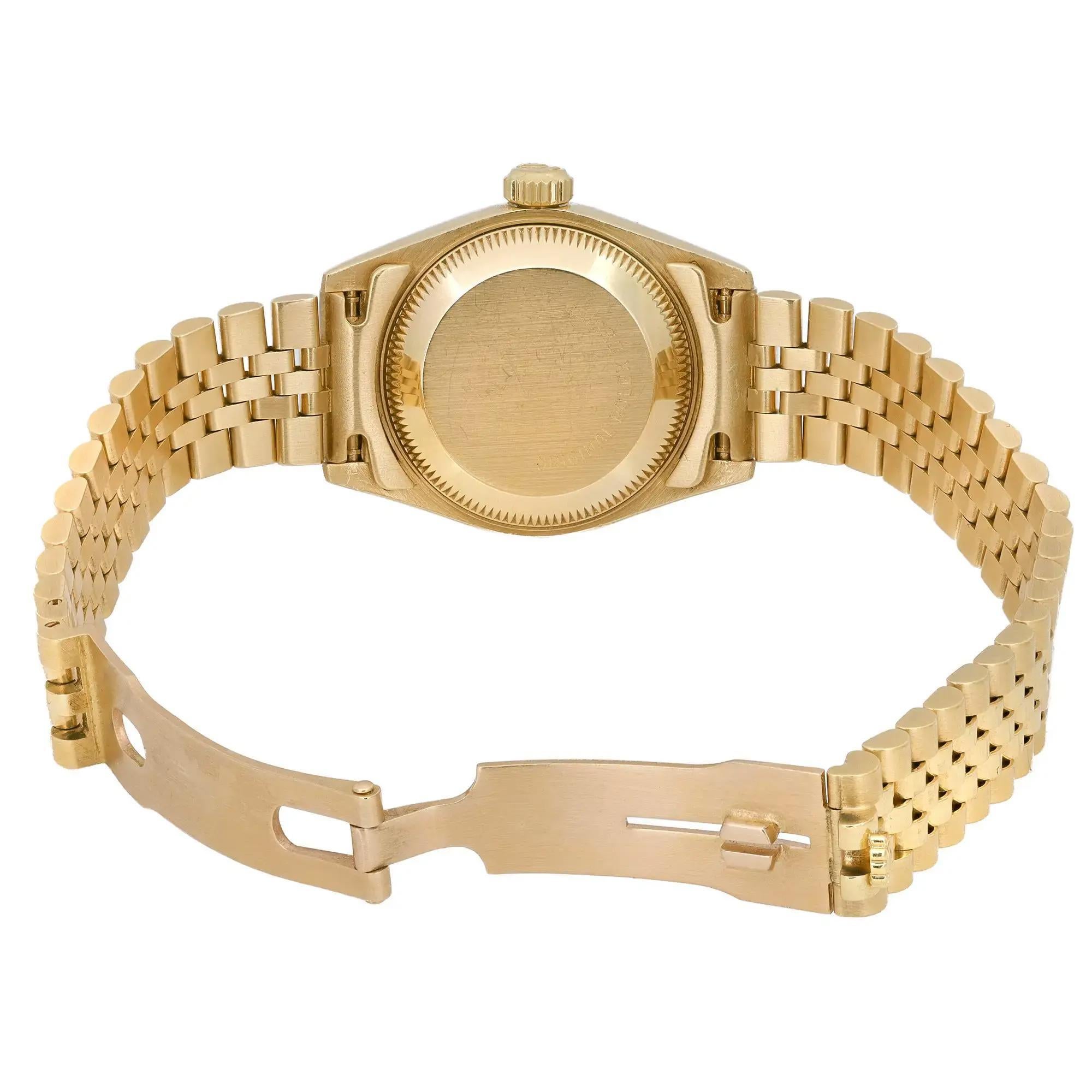 Rolex Datejust Presidenziale 26mm Oro Giallo 18K Quadrante Champagne Orologio 69178 in vendita 2
