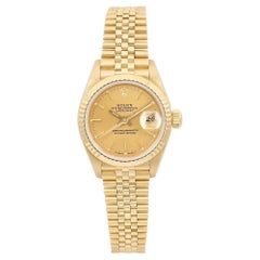 Rolex Presidential Datejust 26mm 18K Yellow Gold Champagne Dial Watch 69178