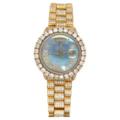 Rolex Presidential Day Date quadrante MOP con lunetta e bracciale in oro 18 carati con diamanti