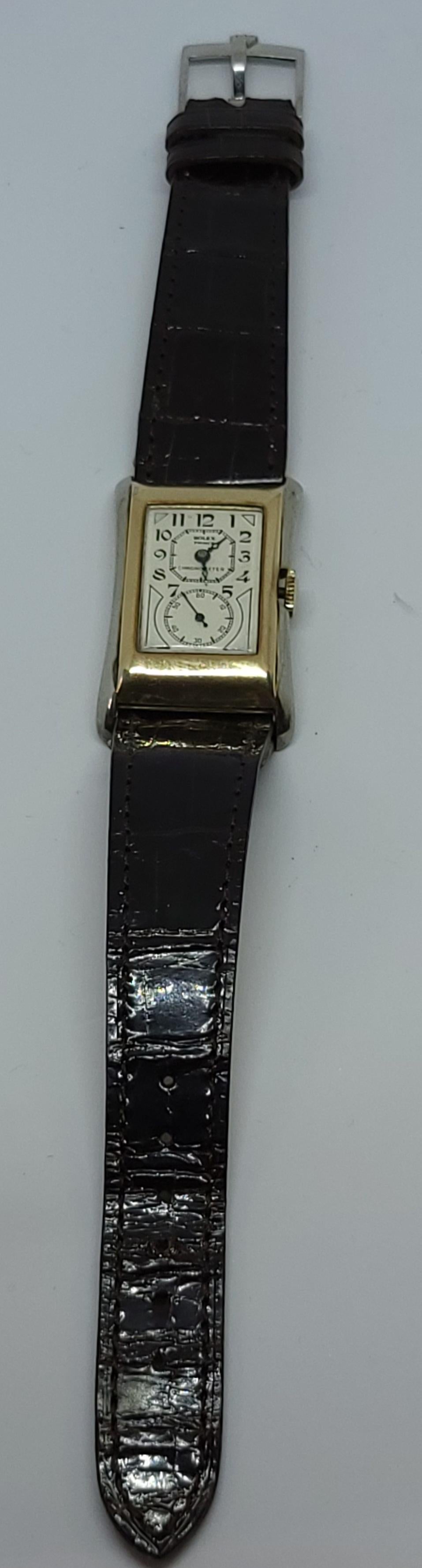 Rolex Prince Brancard Montre-bracelet or 9 cts en vente 5