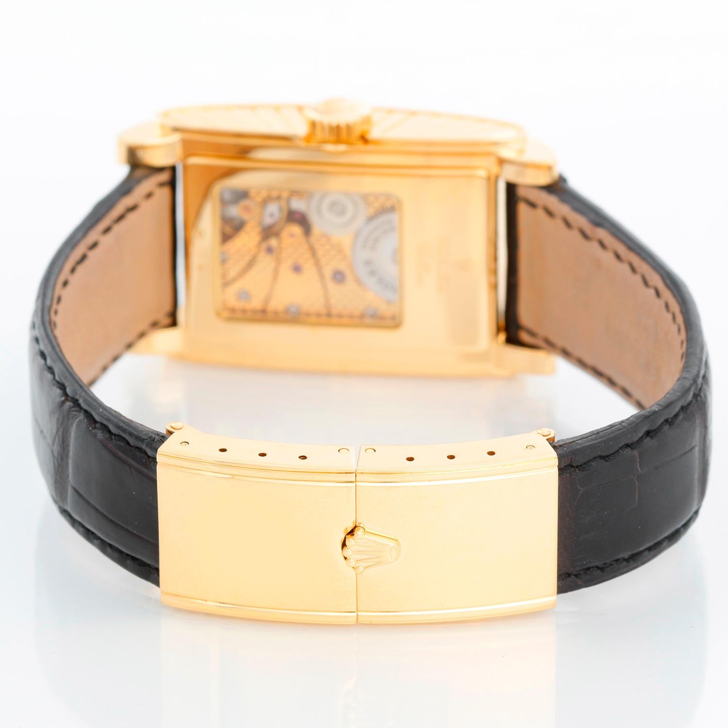 Rolex Prince Cellini Men's 18k Yellow Gold Watch 5440/8 3