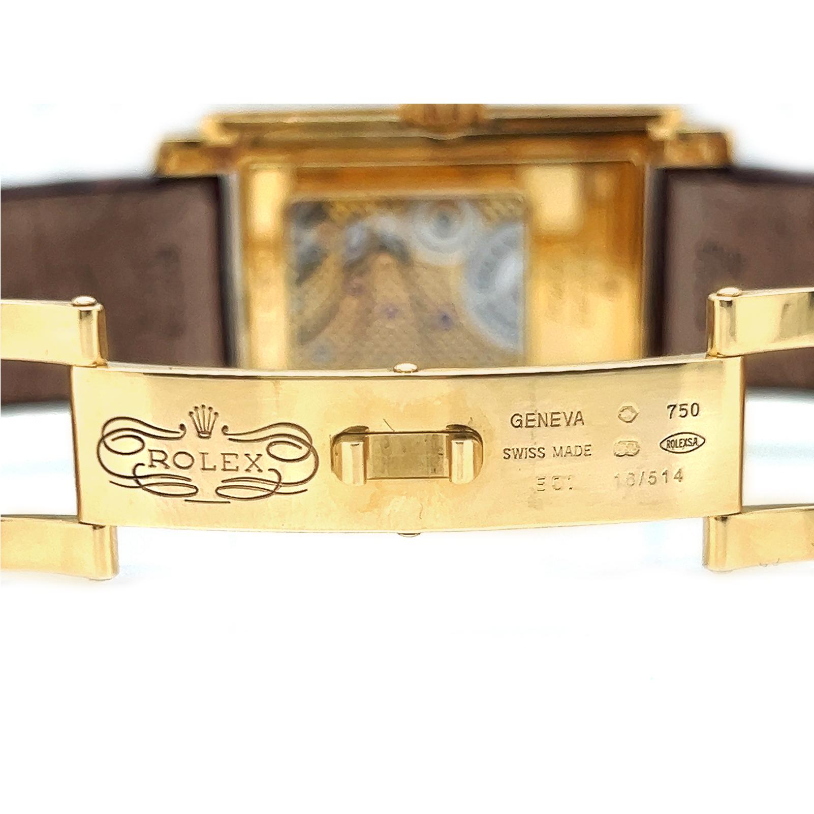 Rolex Prince Cellini Unisex Herren Damen 18K Gelbgold Uhr 5440/8  im Angebot 3