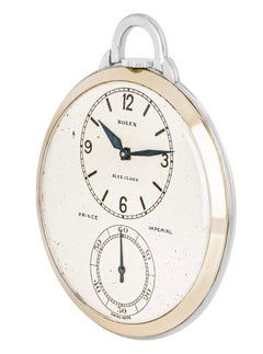Rolex Prince Imperial Observatory Quality Bi-Colour Gold Dress Pocket Watch 1930
