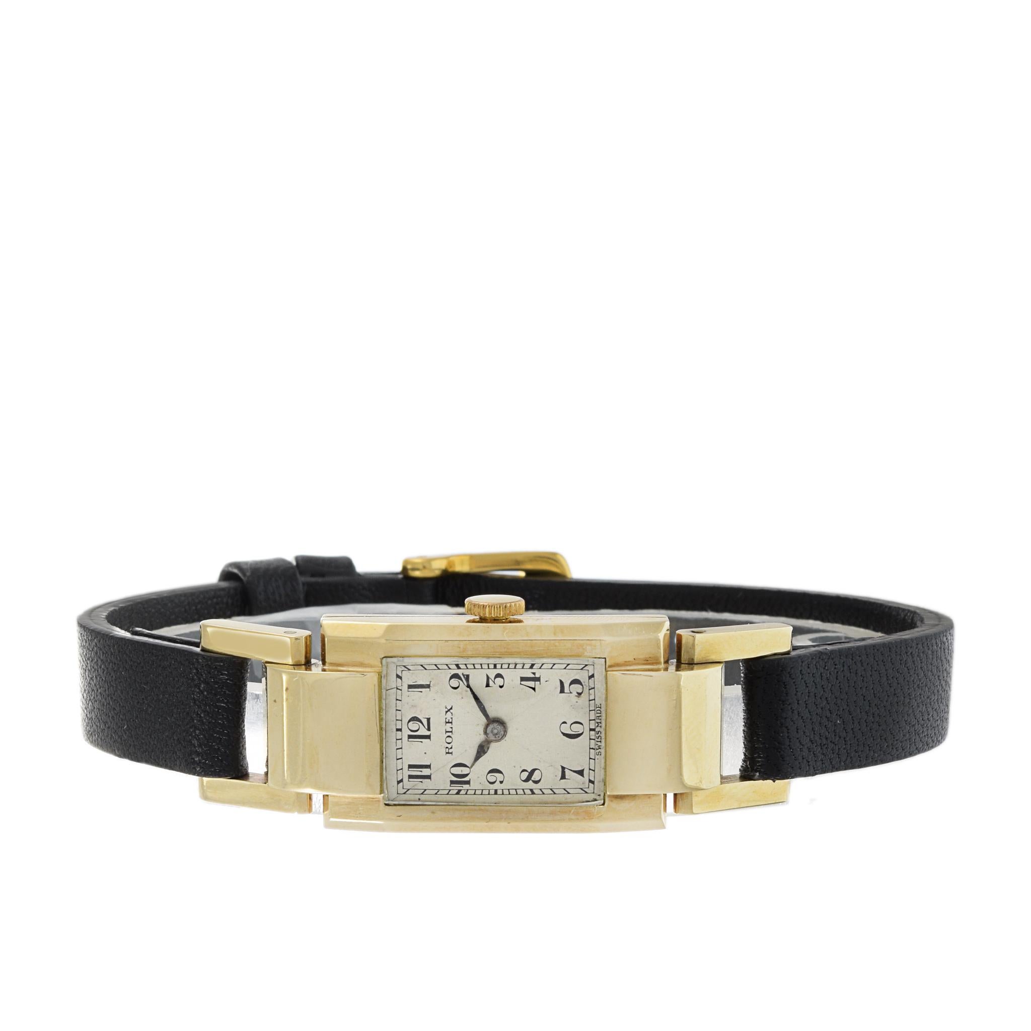 Rolex „Princess“ Uhr 9K Gelbgold Handaufzug 1926 Herstellung für Damen oder Herren