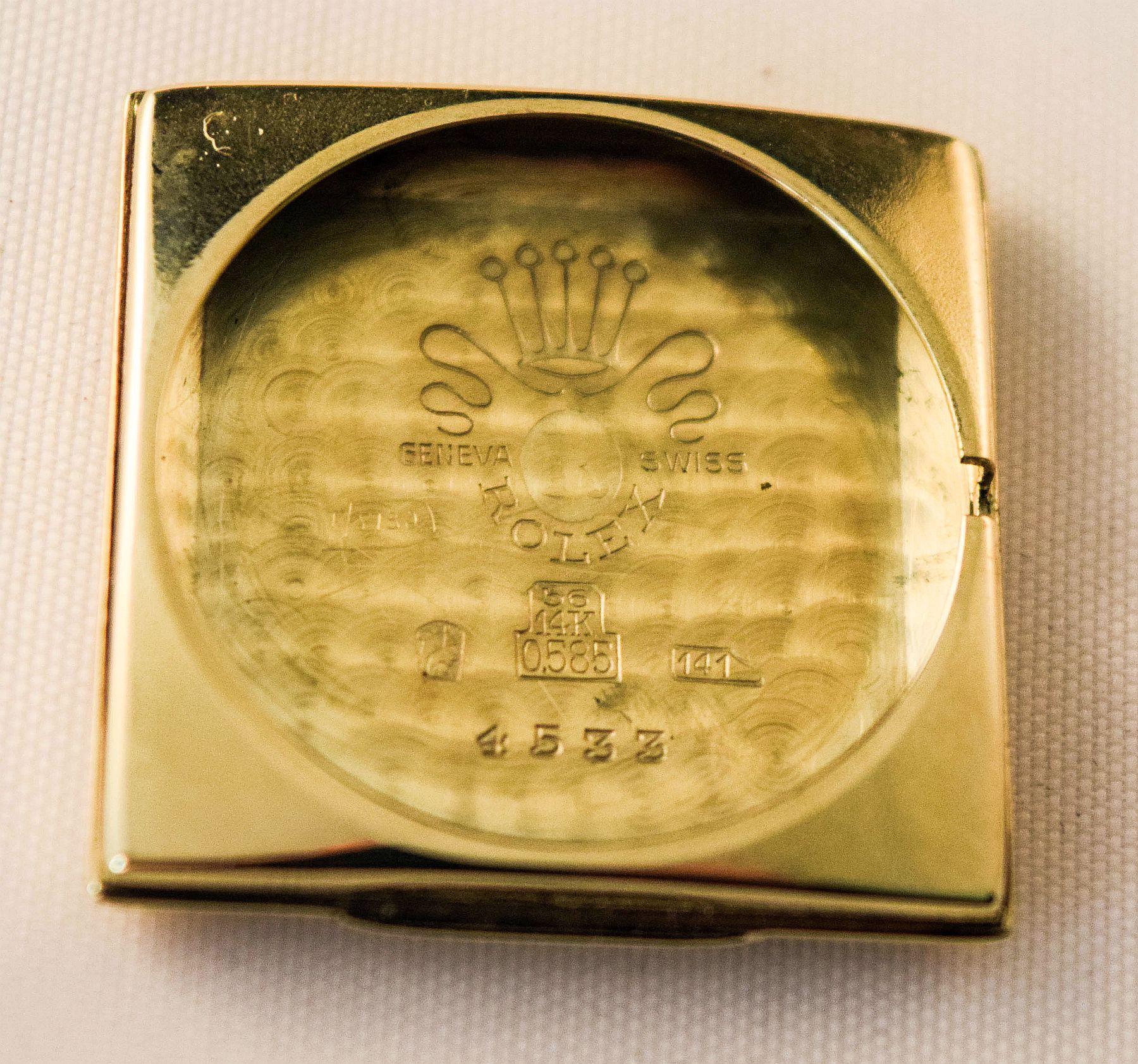 Rolex  rara y atractiva caja de oro macizo con inusuales asas en venta 10