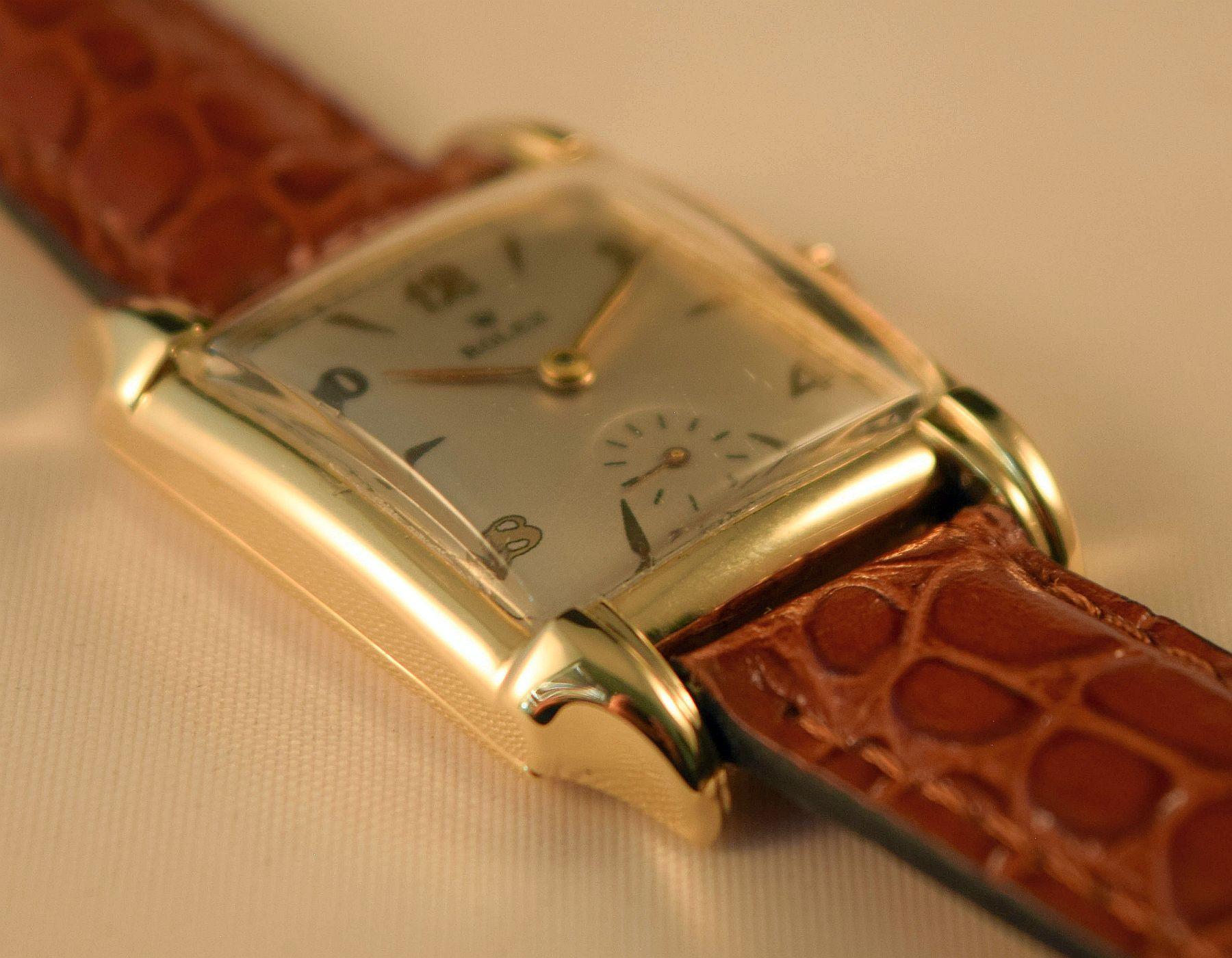 Rolex  rara y atractiva caja de oro macizo con inusuales asas en Bueno estado para la venta en London, GB