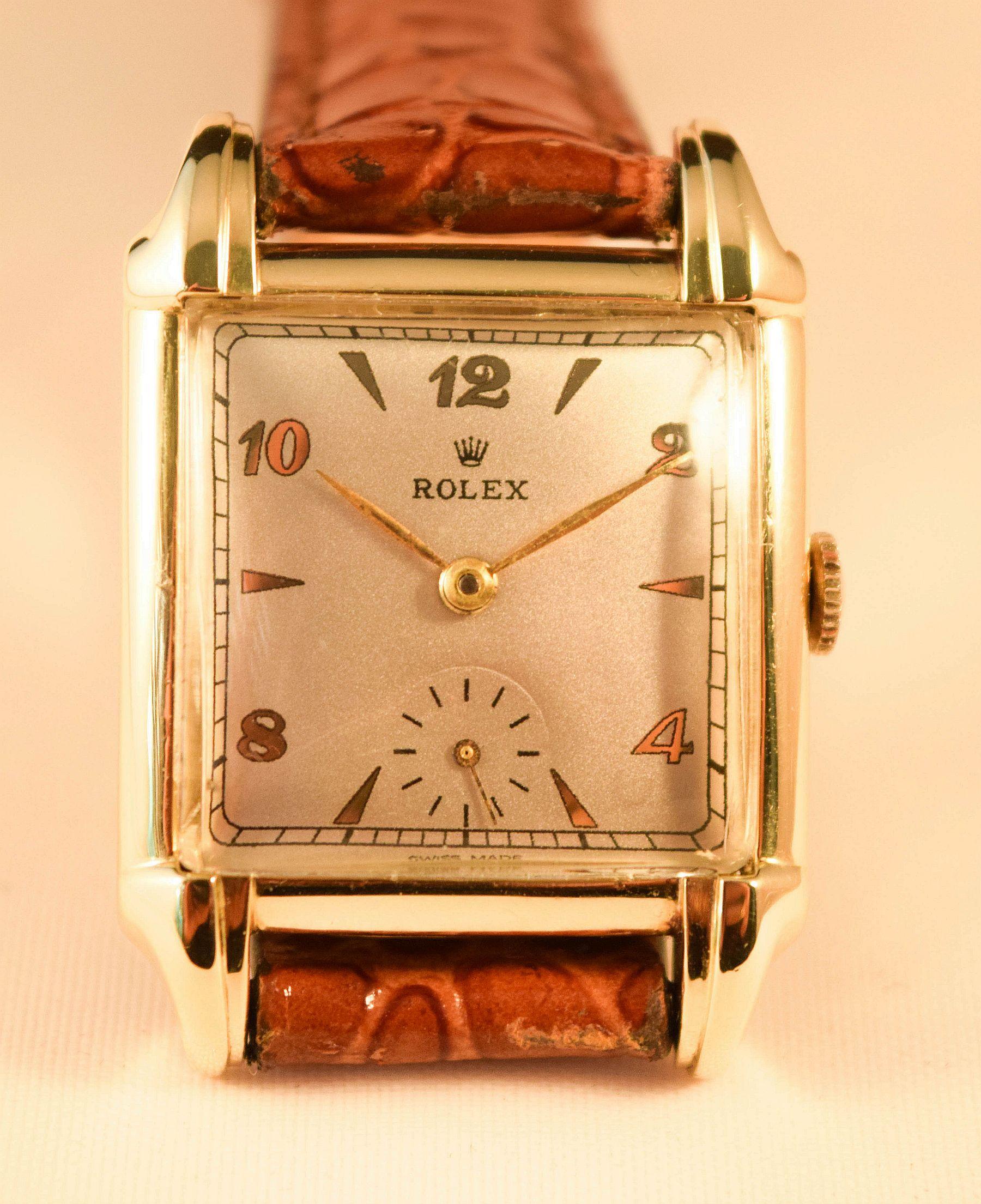 Femenino o masculino Rolex  rara y atractiva caja de oro macizo con inusuales asas en venta
