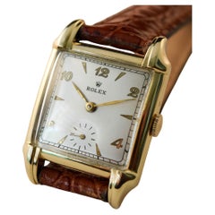 Rolex  rare and attractive solid gold case with unusual lugs