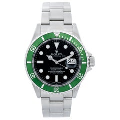 Used Rolex Rare and Collectible Kermit Submariner Men's "Flat Four" 16610