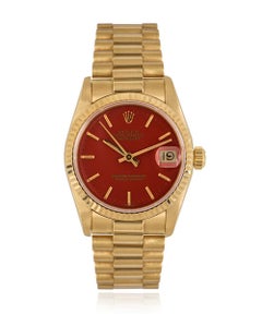 Rolex Rare Datejust Coral Stella Dial 68278 Watch